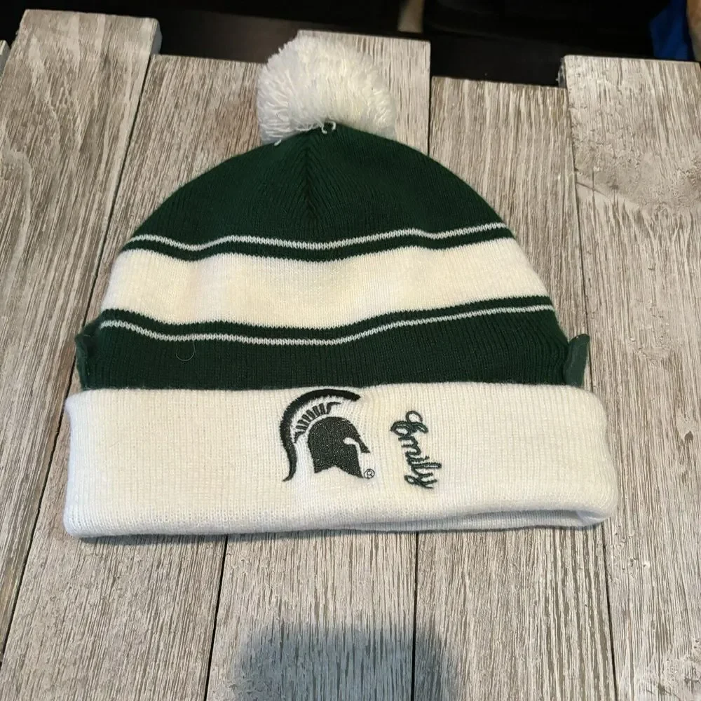 Zoozatz Michigan State Spartans Sparty  Winter Hat Cap Toboggan One Size 